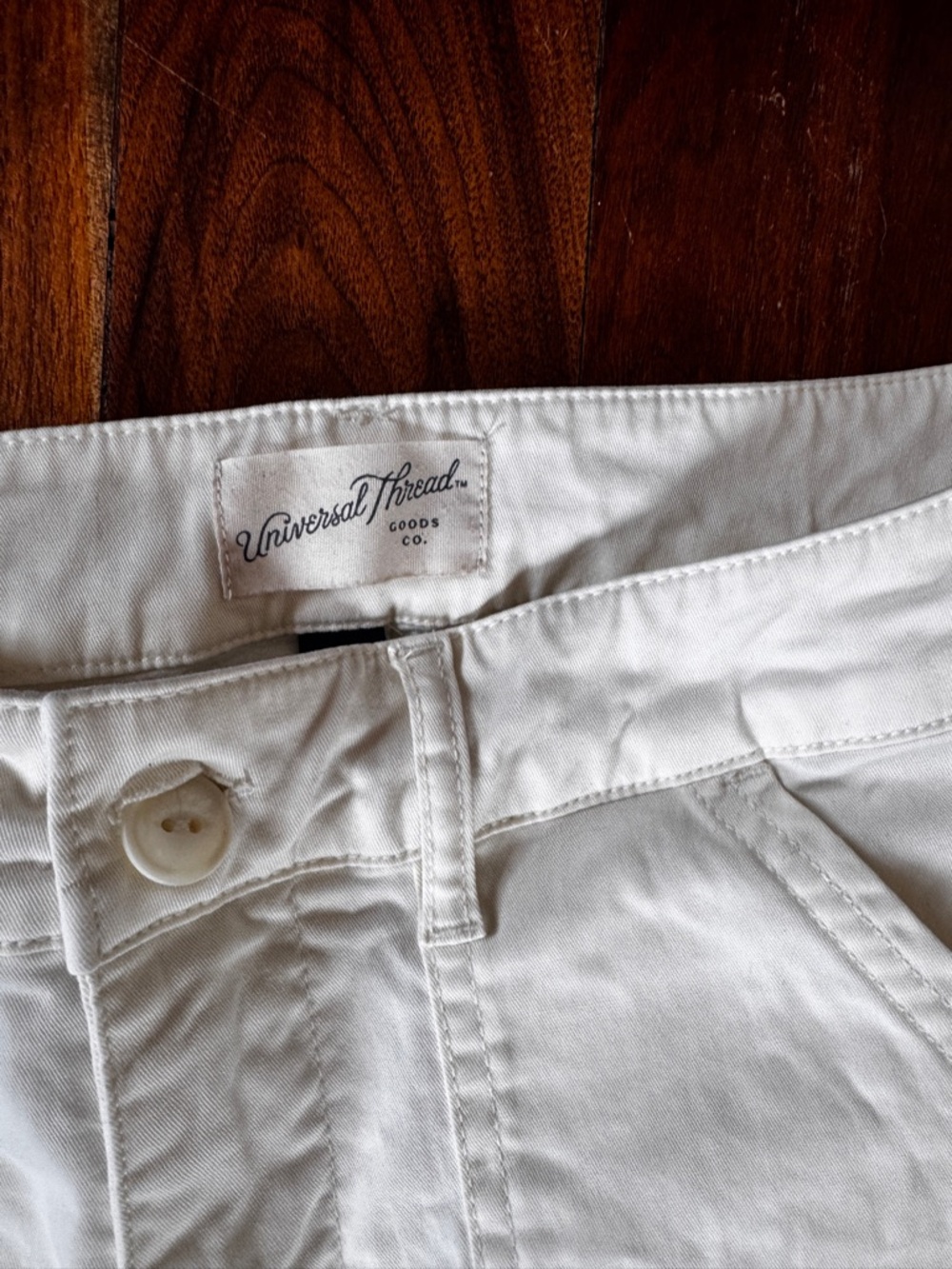 Universal Thread Ivory Cotton Barrel Pants Utility Style 8 - Picture 3 of 5